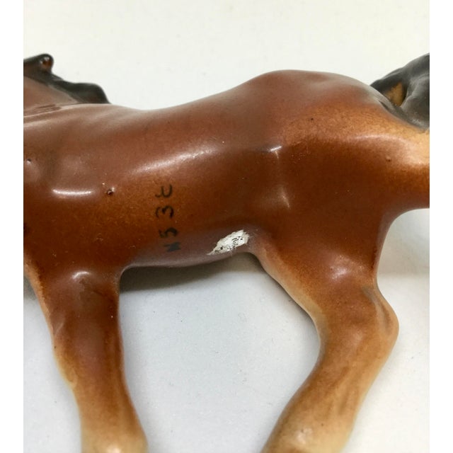 Ceramic Mid Century Bone China Horse Figurine For Sale - Image 7 of 9