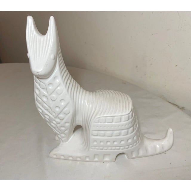 Modern Jonathan Adler Art Deco White Menagerie Kangaroo Statue Sculpture For Sale - Image 4 of 9