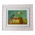 1980s Louis Tessier, a Marmoset Monkey Taking Sweets on a Painted Commode Giclée Reproduction Print on Canvas in Lattice Frame For Sale