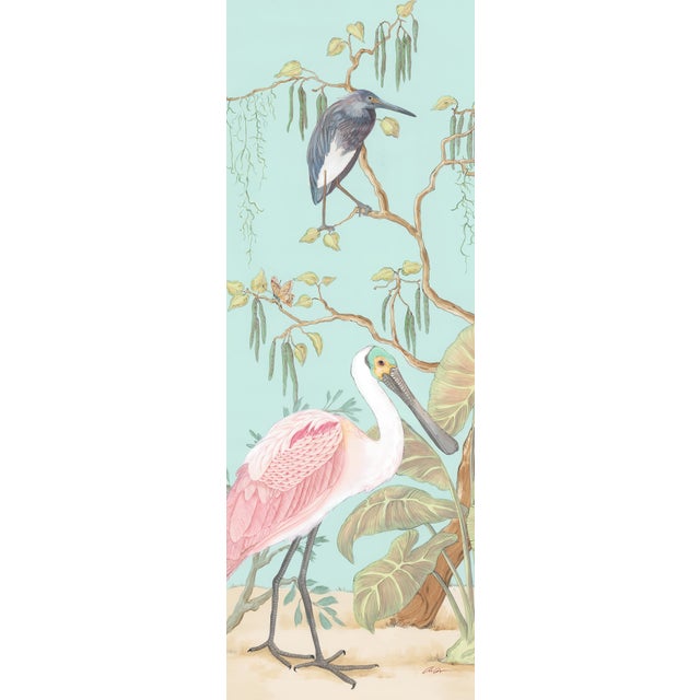 “Marsh Madness” is a large triptych coastal painting with a menagerie of coastal birds. The three stars of this original...