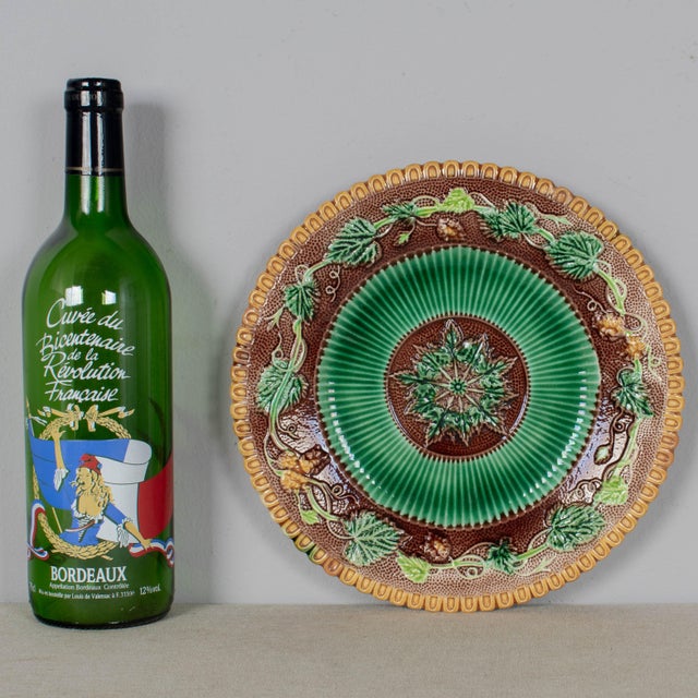 19th Century George Jones Majolica Plate, Grapevine Pattern, English, Circa 1865 For Sale - Image 5 of 5