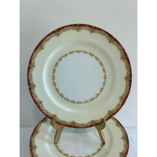 Set of 12 porcelain bread and dessert plates by Meito China, made in Japan for James Japanese China and marked “Celestine”...