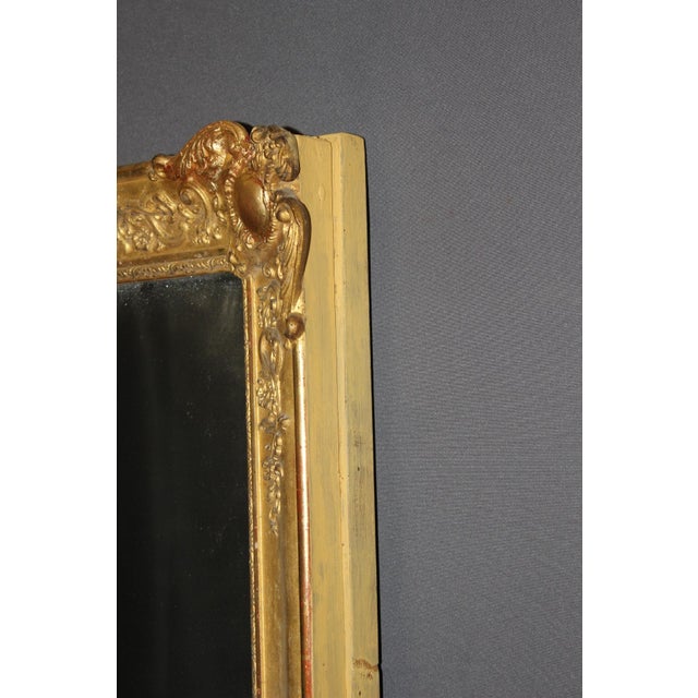 Antique Mirror in Gilded Stucco, 1800s For Sale - Image 9 of 14