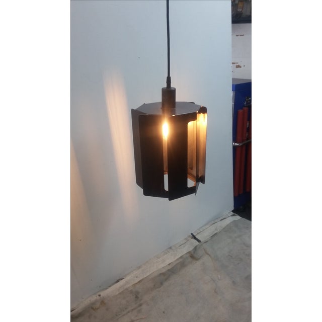 Steel Turbine Pendant Large For Sale - Image 4 of 5