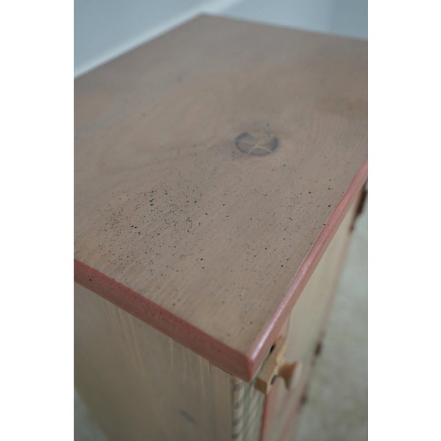 1980s Country Style Hand Painted 2 Door Cupboard Cabinet For Sale - Image 5 of 12