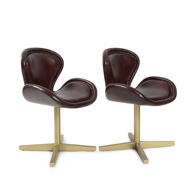 Brown Newcastle Leather Chair For Sale - Image 8 of 11
