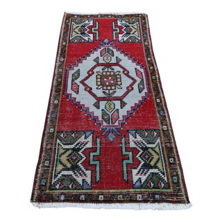 1960s Turkish Traditional Geometric Rug For Sale