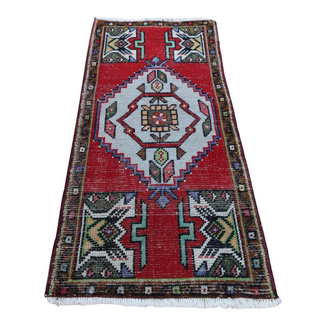 1960s Turkish Traditional Geometric Rug For Sale