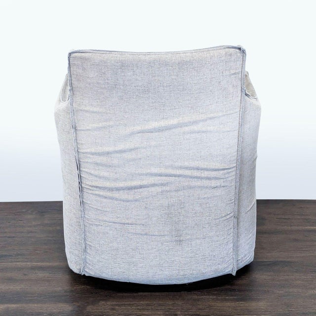2010s Restoration Hardware Gray Swivel Lounge Chair For Sale - Image 5 of 6