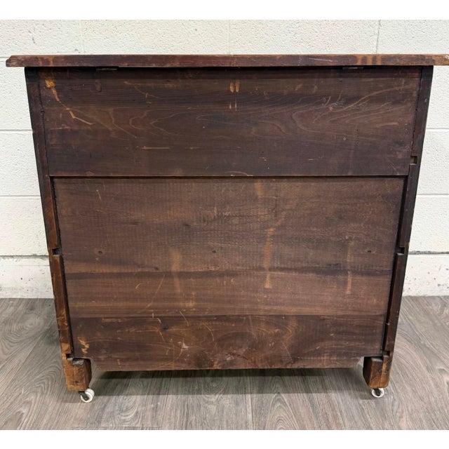 Antique Victorian French Provincial Louis XV Walnut Bedside Commode Cabinet For Sale - Image 10 of 10