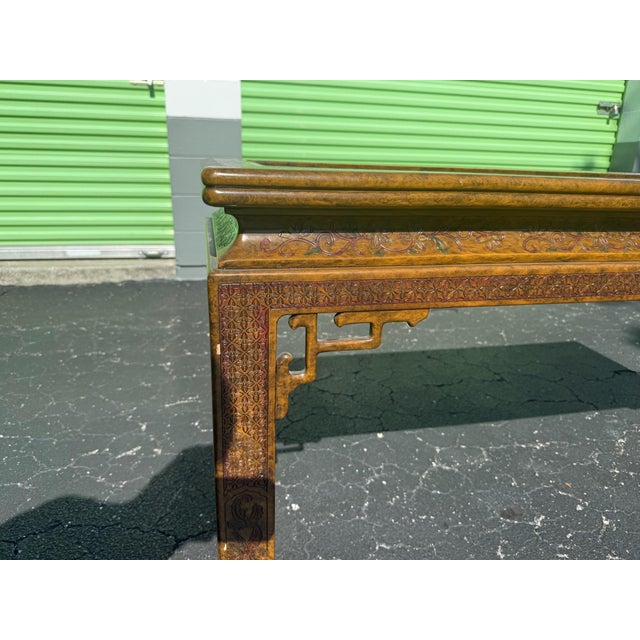 Chinoiserie John Widdicomb Chinoiserie Console Table For Sale - Image 3 of 11