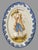 Italian Vintage Antique Italian Fiancé Hand Painted 16" Oval Serving Dish Tray Autunno For Sale - Image 3 of 4