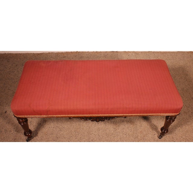 19th Century Mahogany Bench, England For Sale - Image 12 of 13