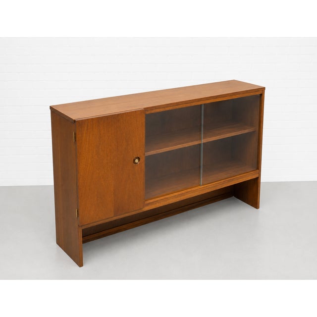 Mid Century Modern Walnut Danish Bookcase / Vintage Hutch, C. 1960's For Sale - Image 4 of 10