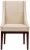 Leather Sloping Armchair, Cream & Cherry Mahogany For Sale In New York - Image 6 of 6