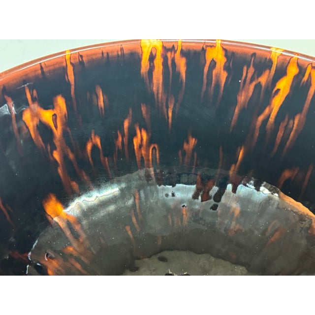Ceramic Martino Interiors Tortoiseshell Glaze Ceramic Bowl For Sale - Image 7 of 12