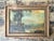 Wood Vintage Landscape Oil Painting in Gilt Frame For Sale - Image 7 of 10