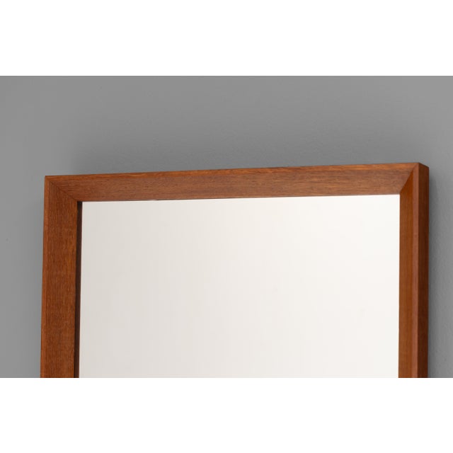 Mid-Century Modern Mirror with Teak Frame, 1960 For Sale - Image 6 of 9