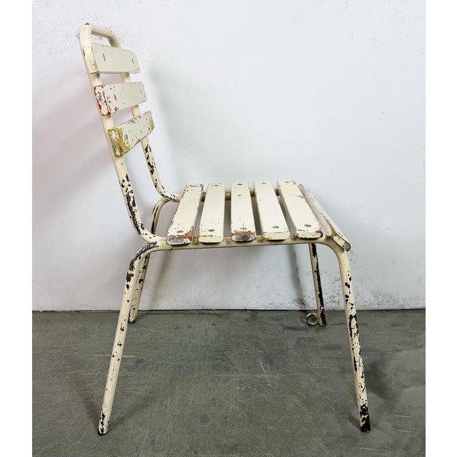 Beige Vintage Industrial Beige Chair, 1960s For Sale - Image 8 of 18