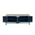Distressed Light Teal Gray Low Doors Hardware Console Sideboard Cabinet For Sale - Image 4 of 12