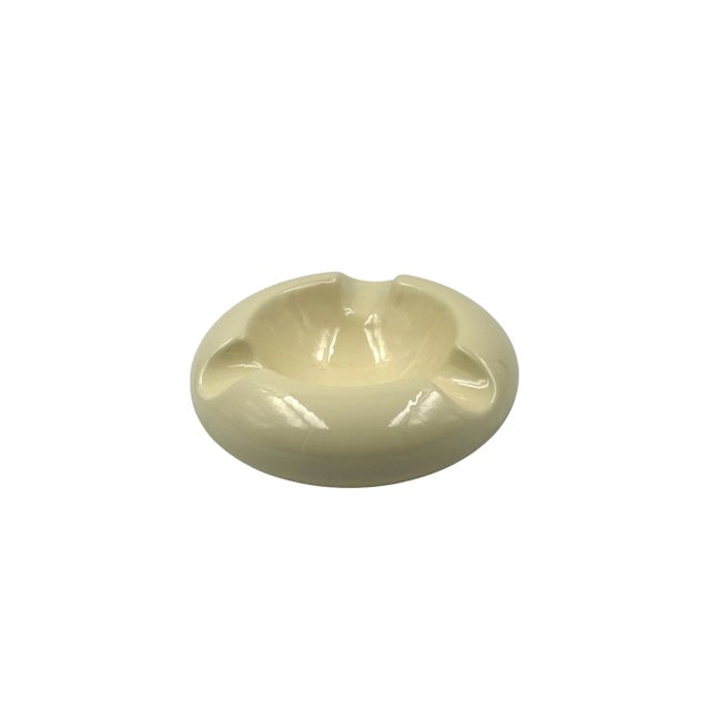 Sicart Space Age Cream Ceramic Ashtray, Sicart Italy 1970s For Sale - Image 4 of 11
