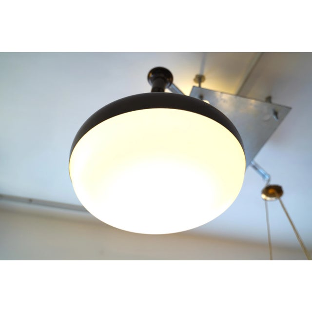 White Mid-Century Modern Italian UFO Pendant Lamp from Stilnovo, 1950s For Sale - Image 8 of 11