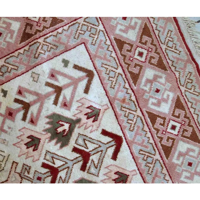 Beige 1960s Handmade Vintage Turkish Sivas Rug 6.5' X 8.9' For Sale - Image 8 of 9