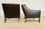 Vintage Scandinavian Fredrik Kayser Brown Leather Lounge Chairs, 1960s, Set of 2 For Sale - Image 11 of 18