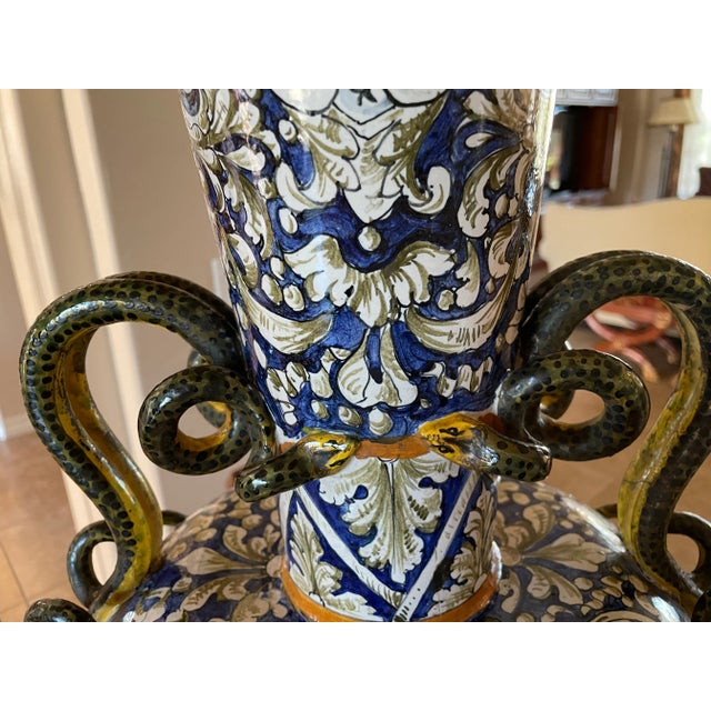 Mid 19th Century Italian Renaissance Antique Lamp Snake Handles For Sale - Image 9 of 12