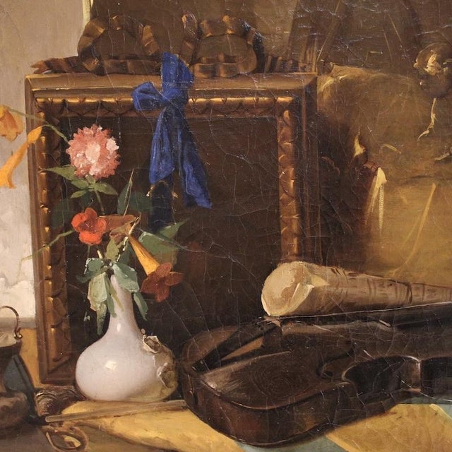 Italian Artist, Still Life Composition, 19th Century, Oil Painting on Canvas, Framed For Sale - Image 14 of 16