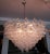 Transparent Custom Adesso Imports Modern Murano Clear Glass Tulip Chandelier For Sale - Image 8 of 9