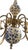 Mid-Century Modern Mid 20th Century Delft Blue & White Porcelain Floral Hanging Chandelier Light Fixture 6 Arm For Sale - Image 3 of 10