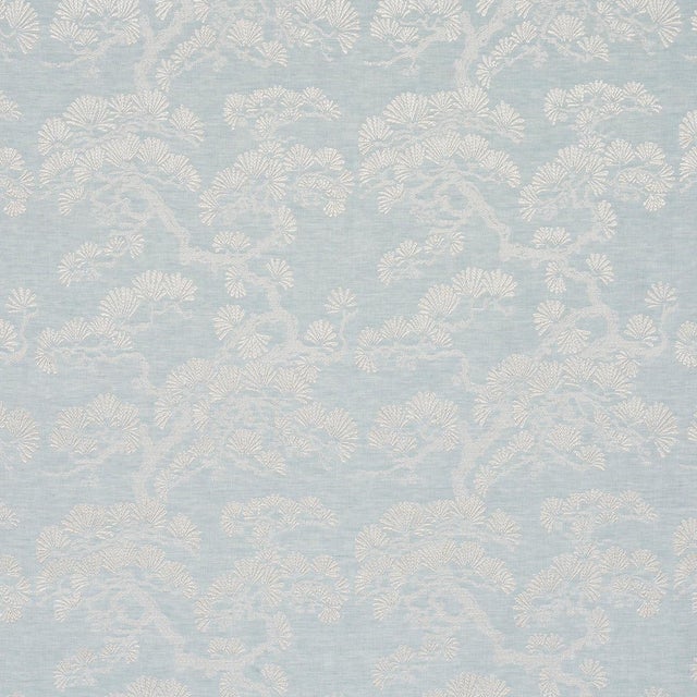 Sample - Schumacher Hinata Fabric In Sky For Sale