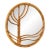 1960s Italian Rattan and Bamboo Round Mirror for Raymor For Sale