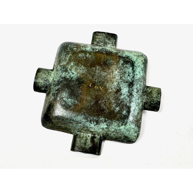 Vintage Austrian Brass Ashtray attributed to Franz Hagenauer, 1950s For Sale - Image 6 of 9