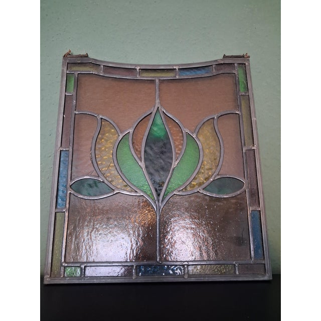 Antique Art Nouveau Glass in Lead, 1890s For Sale - Image 3 of 9