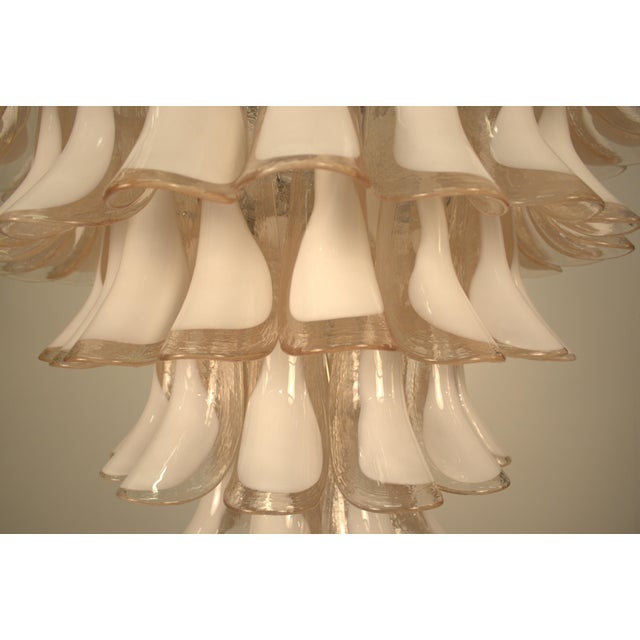 Murano Glass Petal Chandelier attributed to Sergio Mazza for Mazzega, 1950s, in Flawless conditions. Designed 1950 to 1959...