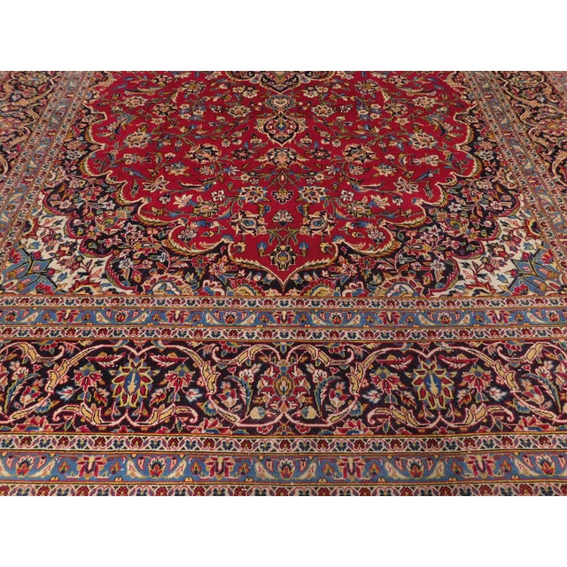 Vintage Persian Kashan Rug. 9'8"x 13'8" For Sale - Image 16 of 18