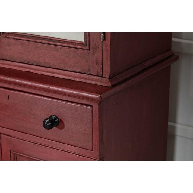 Large English Painted Glazed Pine Housekeeper's Cupboard, 1880 For Sale - Image 10 of 13