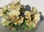 Italian arts and crafts floral of yellow anemones. Handmade and hand colored, beautifully composed and finally modeled. A...