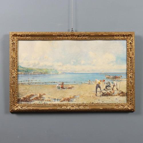 Paolo Sala, Coastal Scene, Watercolor on Cardboard, Framed For Sale - Image 13 of 13