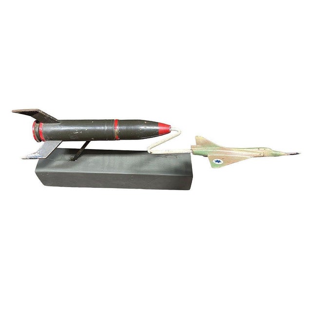 Mid-century era Kfir Jet Fighter Prototype desk model, showcasing the sleek and powerful design of Israel's iconic multi-...