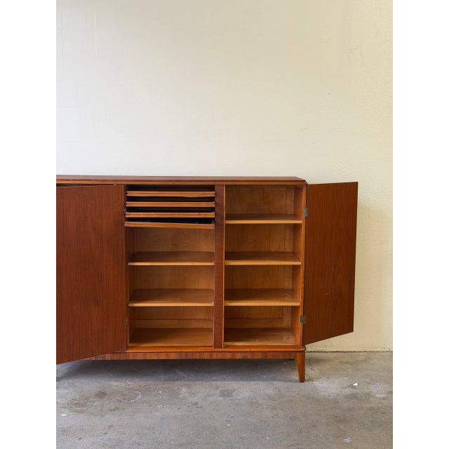 Wood Vintage Danish Teak Sideboard - Mid Century Modern Cabinet Storage 1960s For Sale - Image 7 of 10