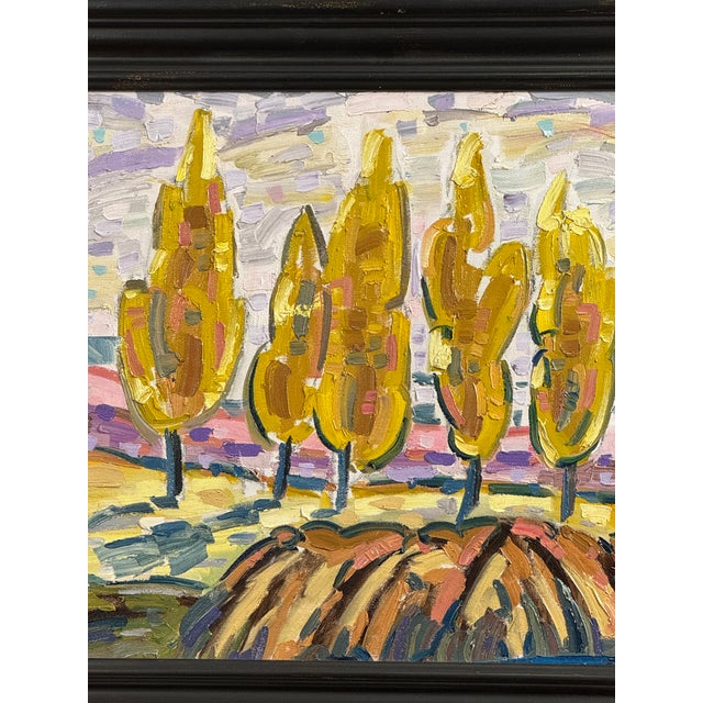 Henri Lenoir Sunset Cypress Tree Painting For Sale In Wichita - Image 6 of 7