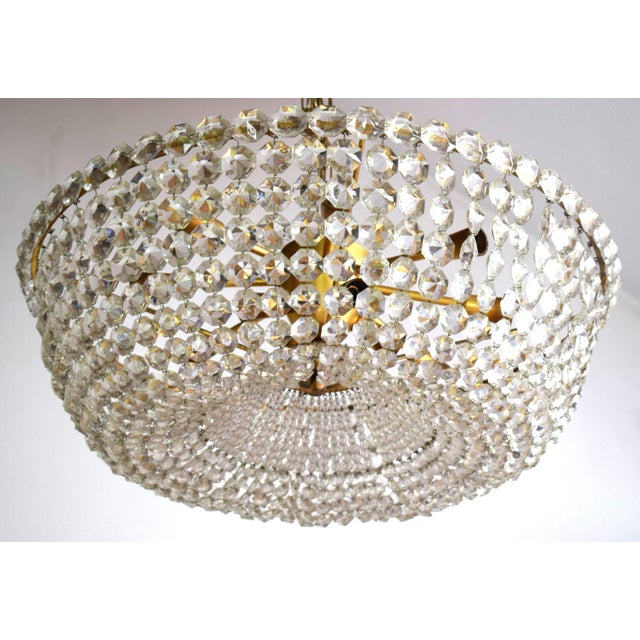 1950s Large Glass Chandelier from Lobmeyr, 1950s For Sale - Image 5 of 8