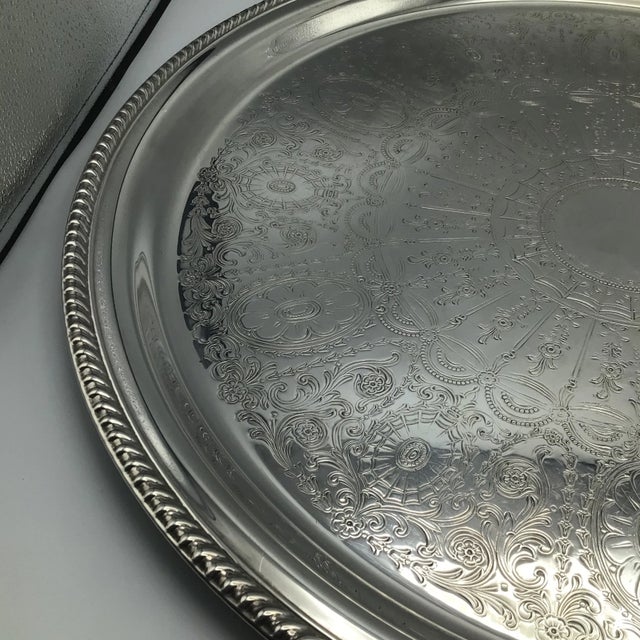 1970s F. B. Rogers Silver Plated Serving Platter, 874 For Sale - Image 5 of 13