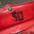 Red 1980s Red Leather and Brass Chain Italian Shoulder Bag For Sale - Image 8 of 12