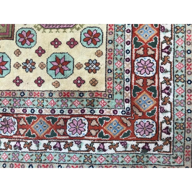 Textile Transylvanian Square Middle Eastern Rug, 1960s For Sale - Image 7 of 14