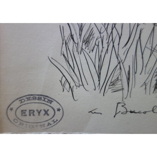 Gaston Barret, The Bucolics, Ink on Vellum For Sale - Image 4 of 5
