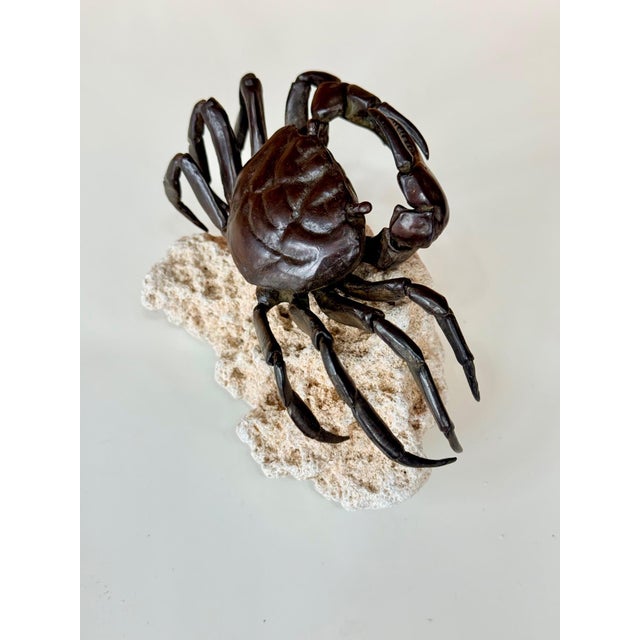 Japanese Bronze Articulated Crab Okimono Meiji by Yasunosuke Ryubundo VI For Sale - Image 4 of 13